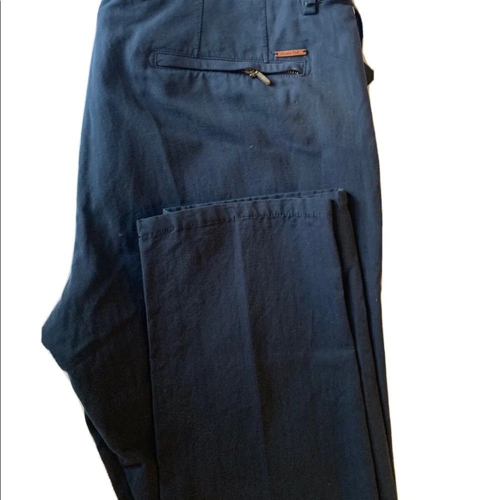 Massimo Dutti Mens Dark Blue Chino Pants Casual Fit 40